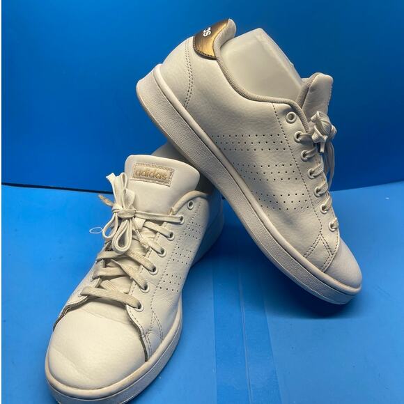 Adidas Women's Size 9 Cloudfoam Comfort Advantage Shoes White Rose Gold - Picture 8 of 10